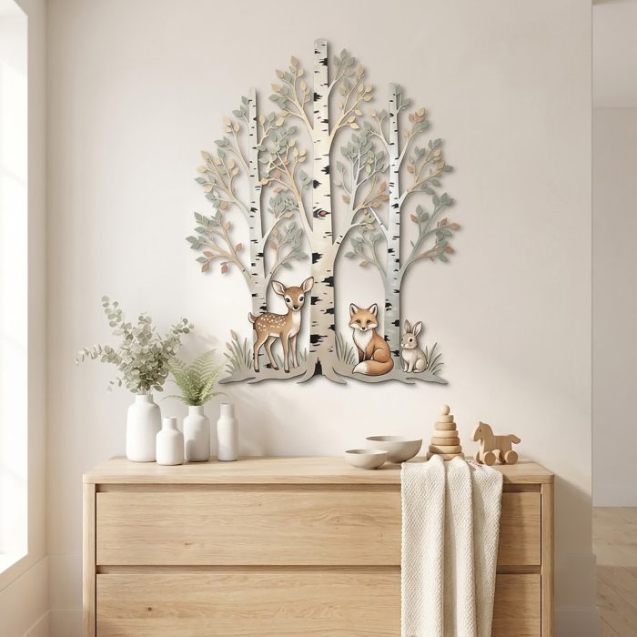 Woodland Animals Metal Wall Art