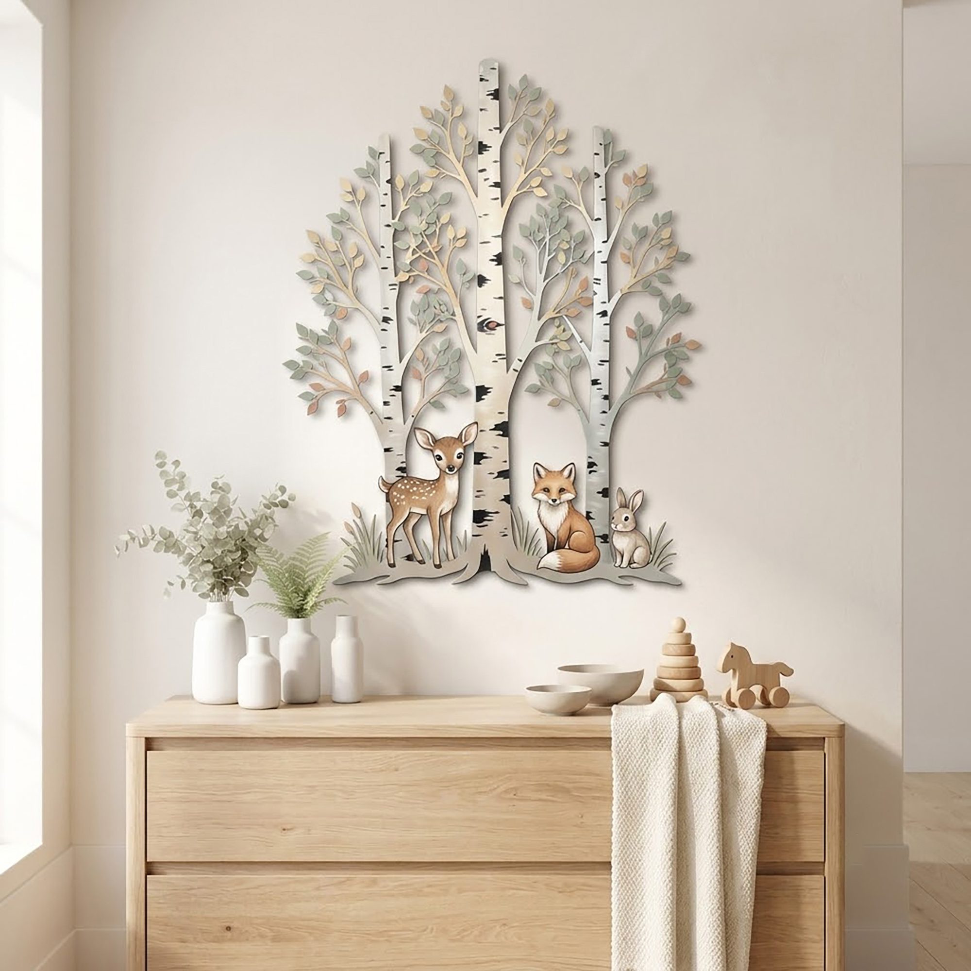 Woodland Animals Metal Wall Art