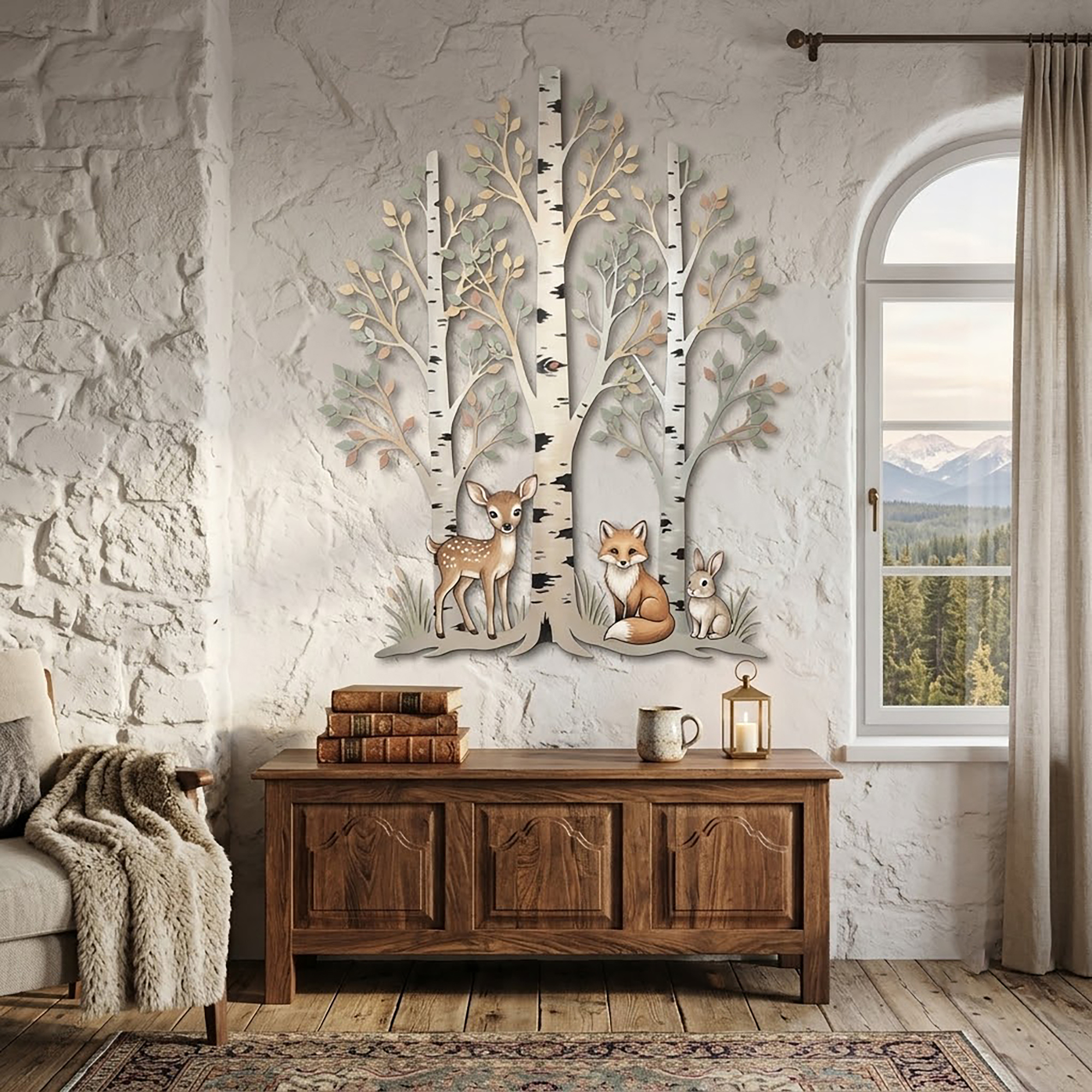 Woodland Animals Metal Wall Art - product view 2