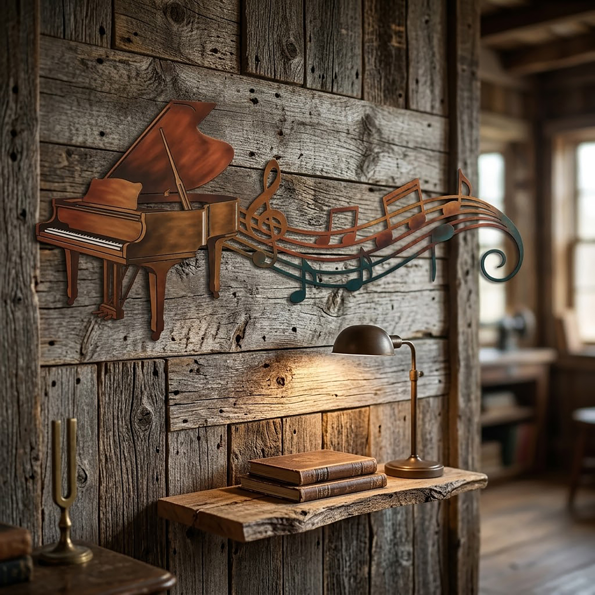 Grand Piano Metal Wall Art - product view 2