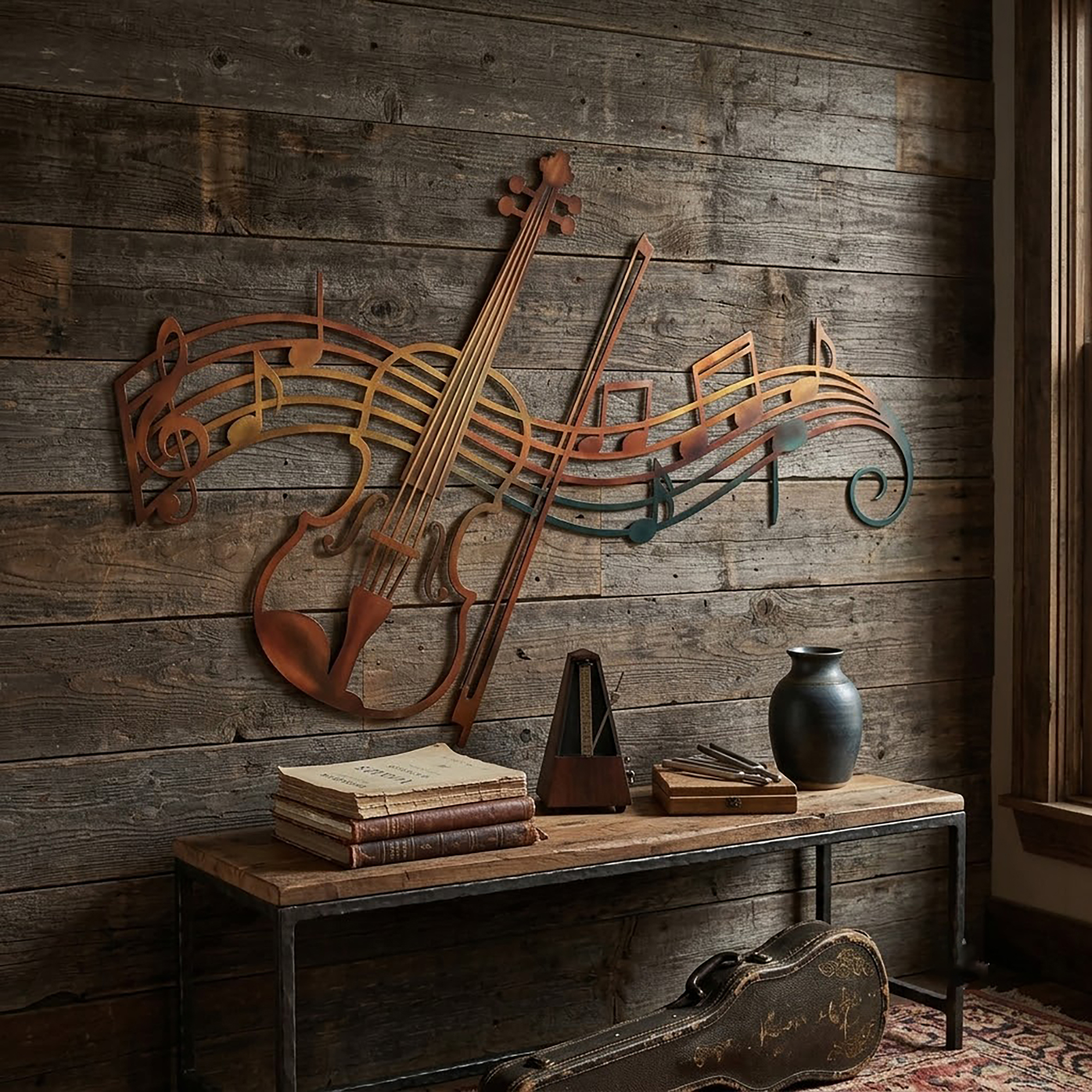 Violin Metal Wall Art - product view 2