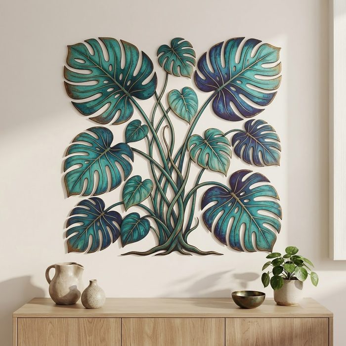 Monstera Metal Wall Art
