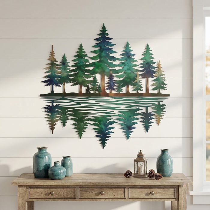 Pine Forest Metal Wall Art