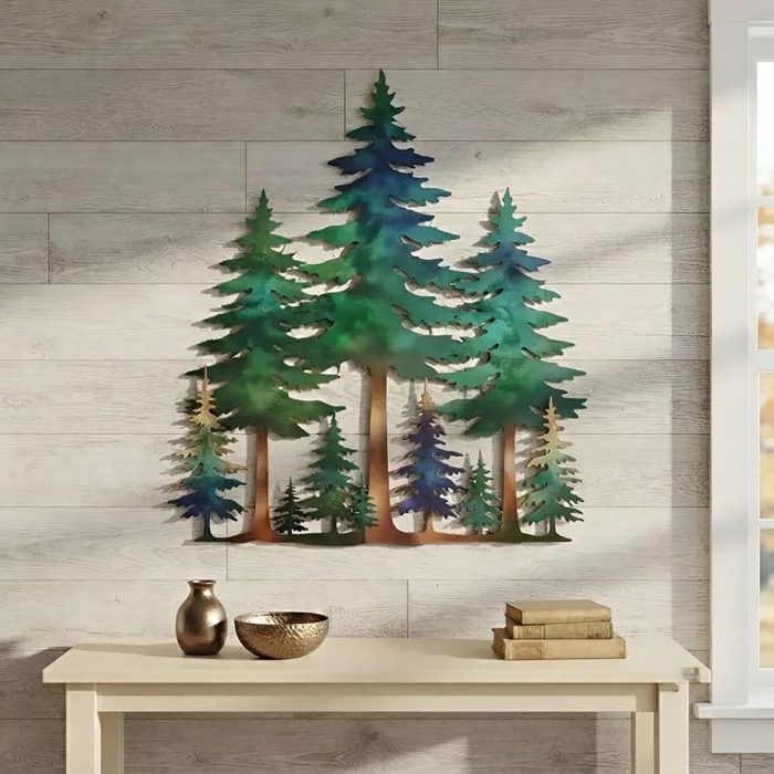 Pine Forest Metal Wall Art
