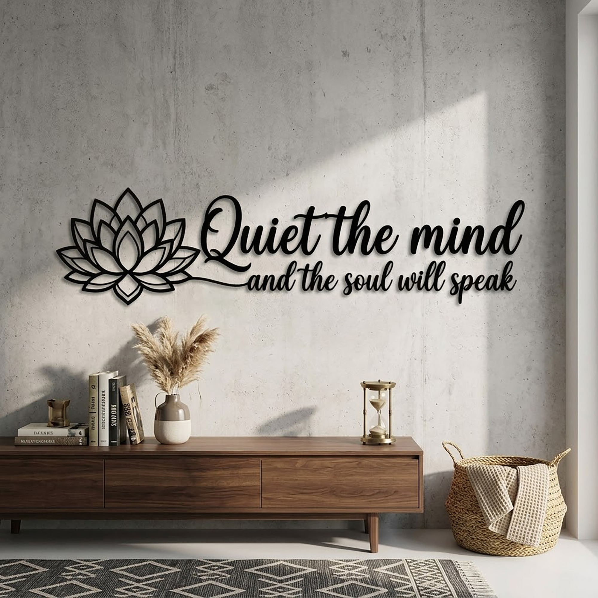 Quiet the Mind Metal Wall Art - product view 2