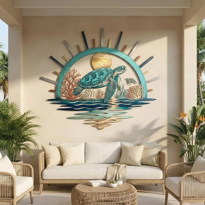 Sea Turtle Metal Wall Art