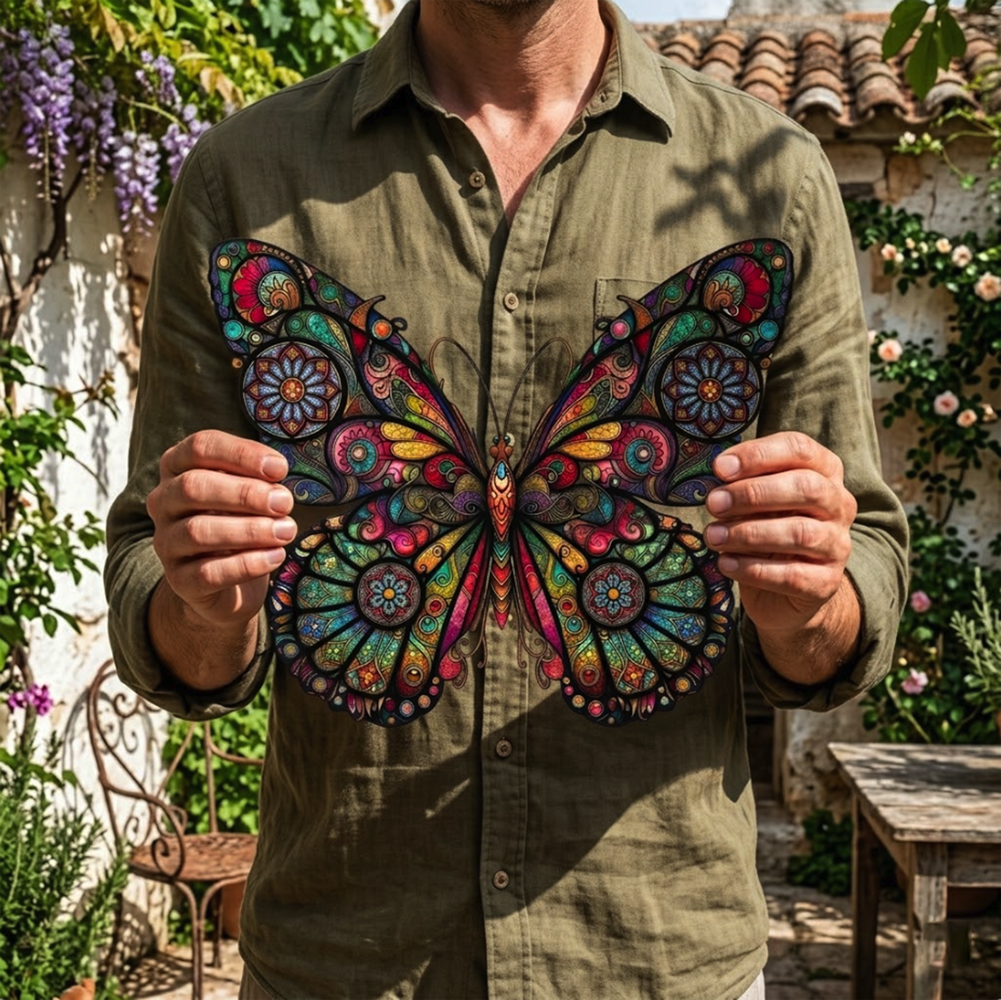 Colorful Butterfly Metal Wall Art - product view 2