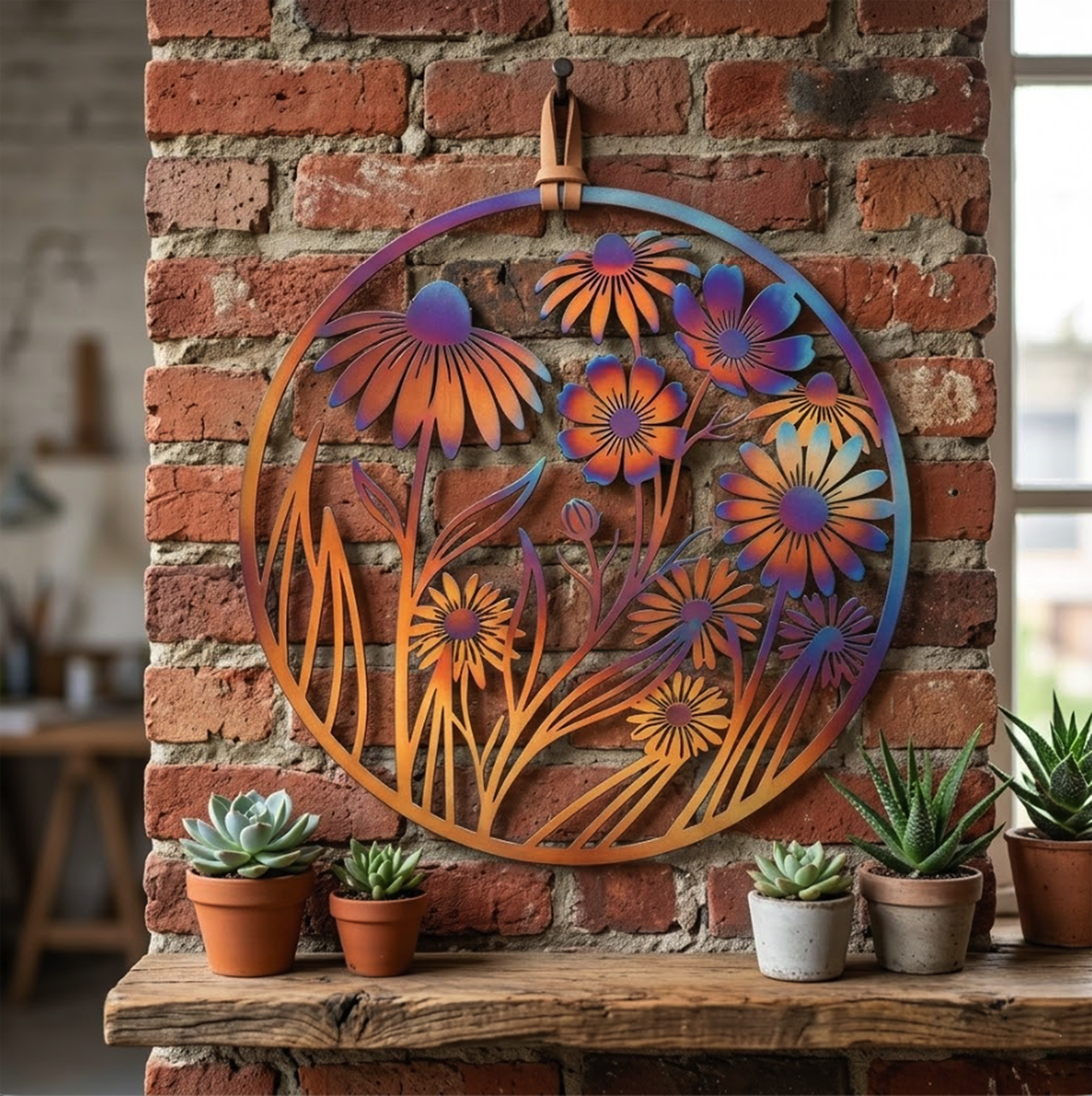 Wildflower Metal Wall Art - product view 2