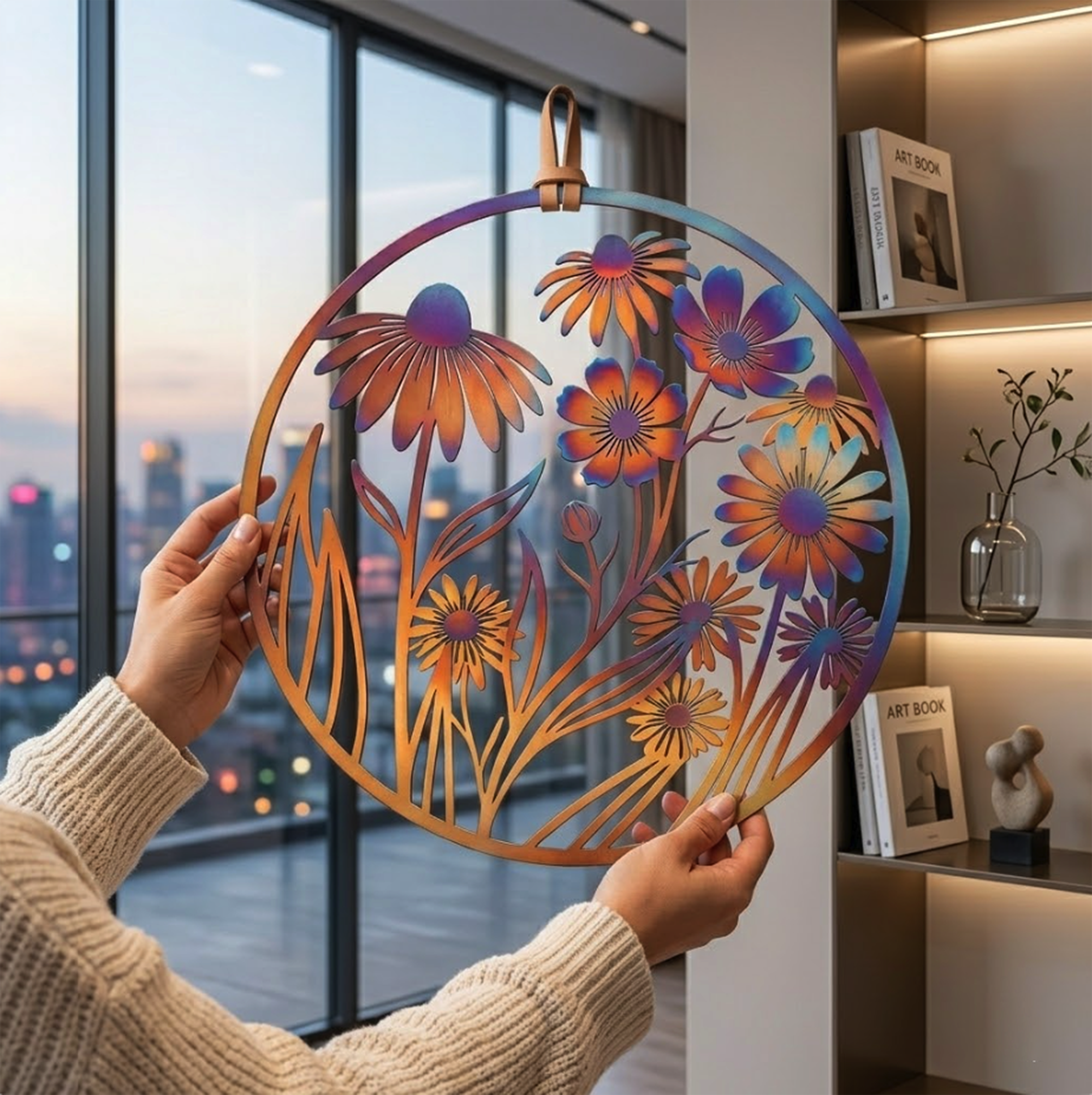 Wildflower Metal Wall Art - product view 3