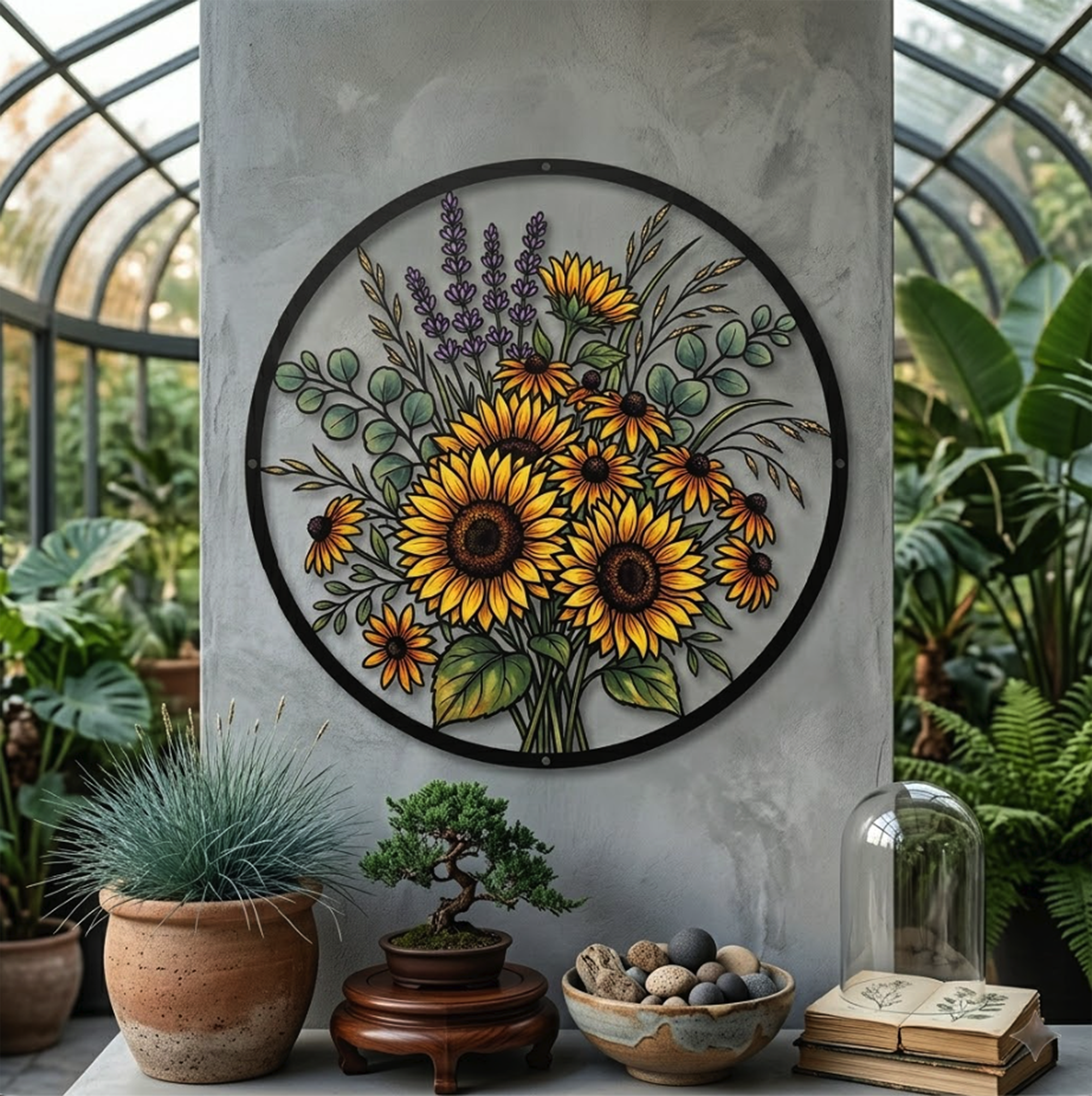 Sunflower Metal Wall Art - product view 2
