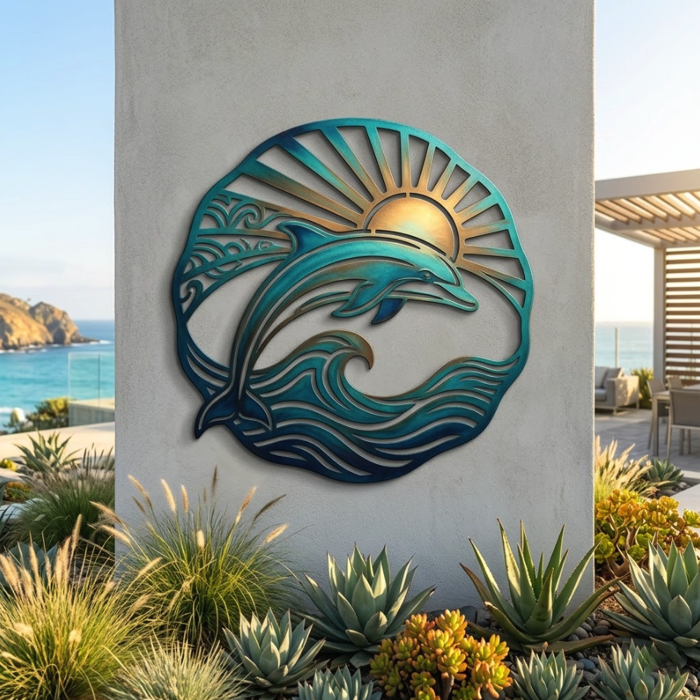 Dolphin Metal Wall Art