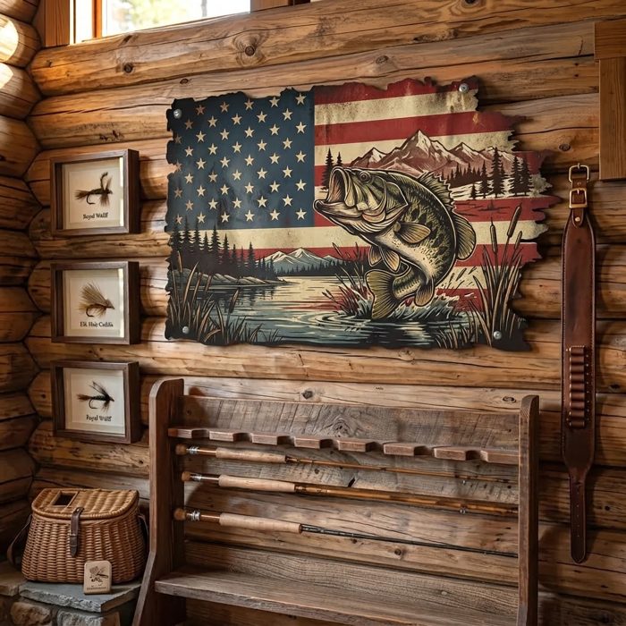 Largemouth Bass Metal Wall Art