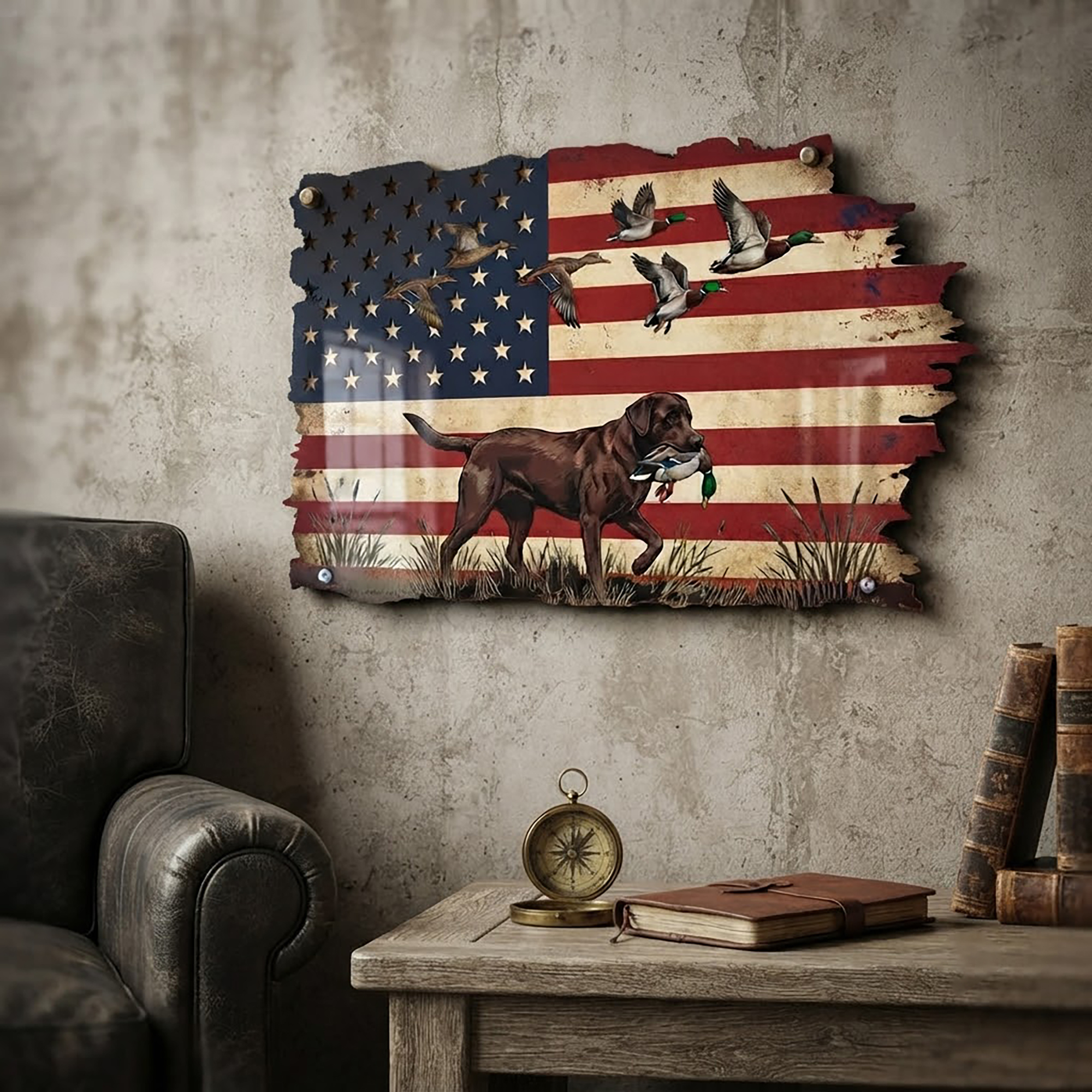 Duck Hunting Metal Wall Art - product view 3