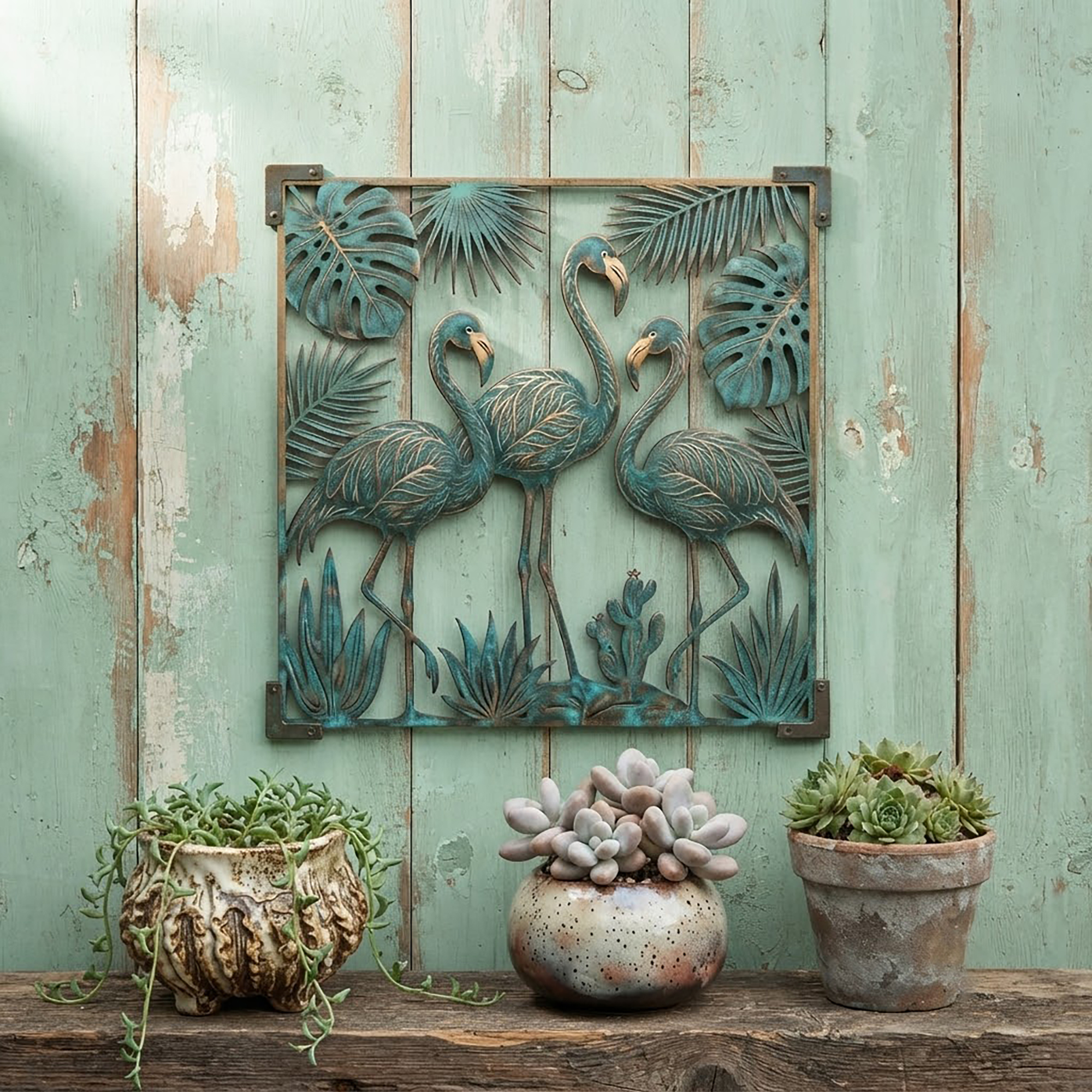 Flamingo Metal Wall Art - product view 2