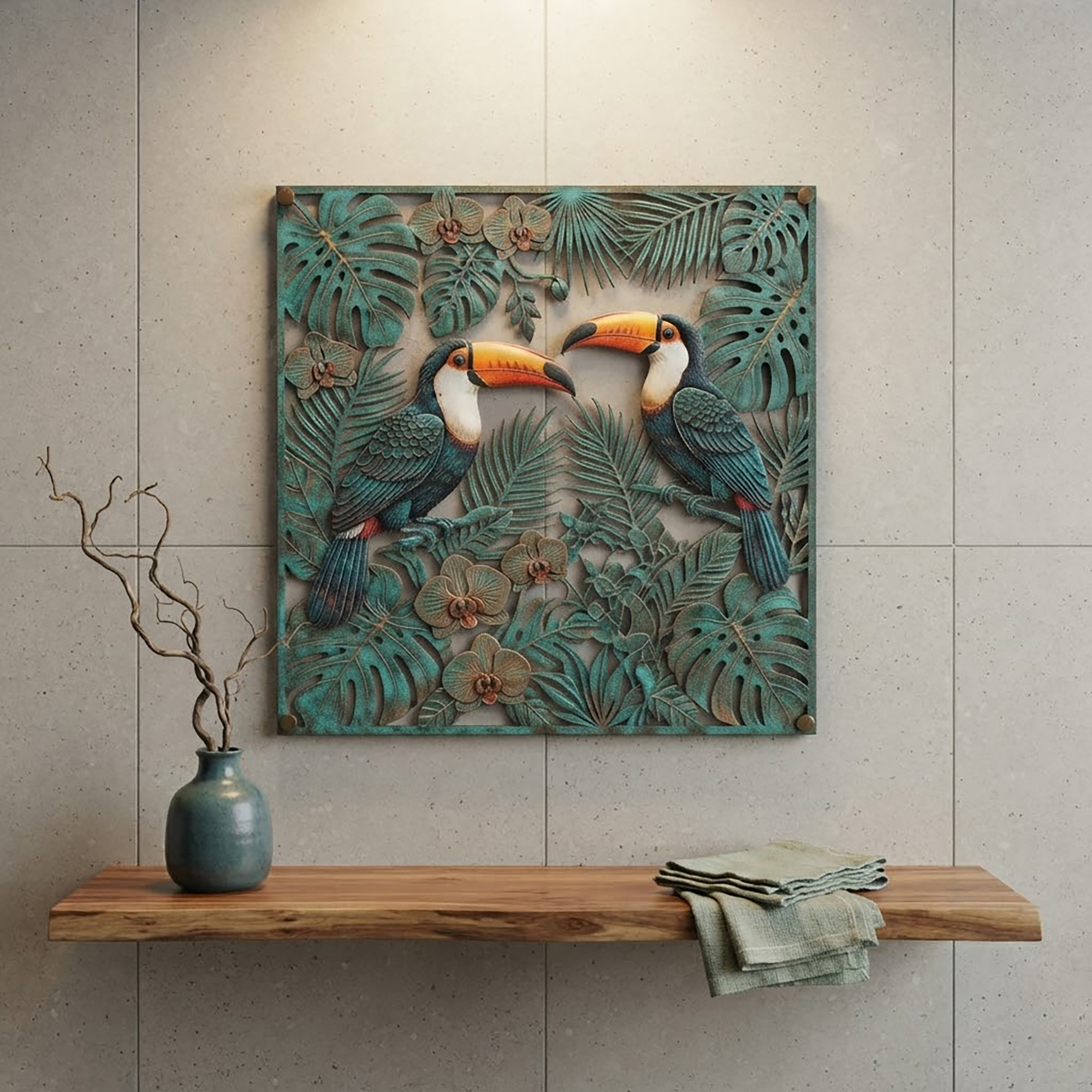 Toucan Metal Wall Art - product view 2