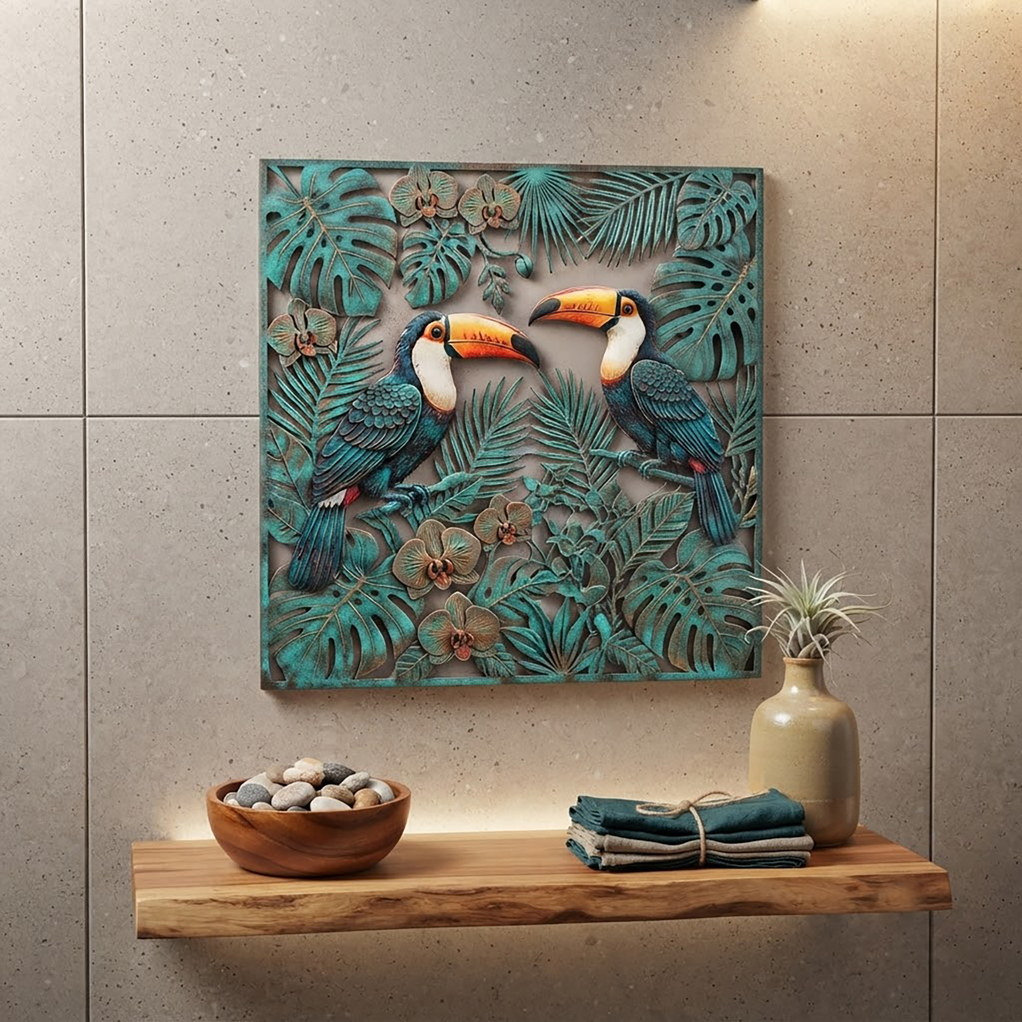 Toucan Metal Wall Art - product view 3