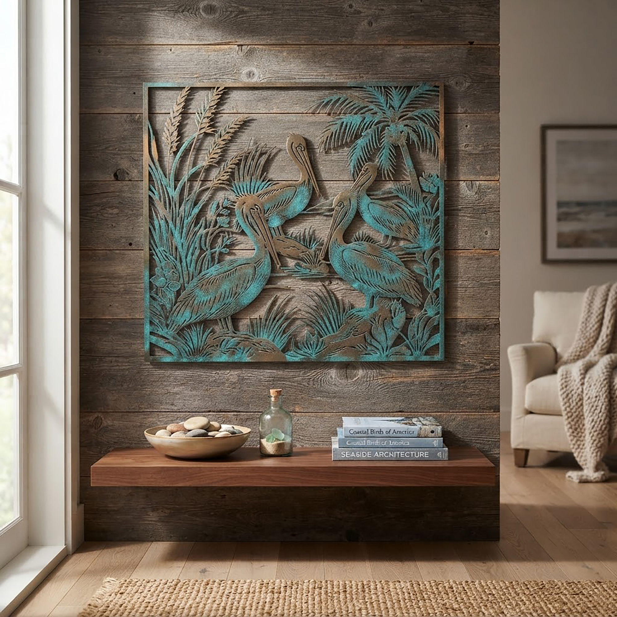 Pelican Metal Wall Art - product view 2