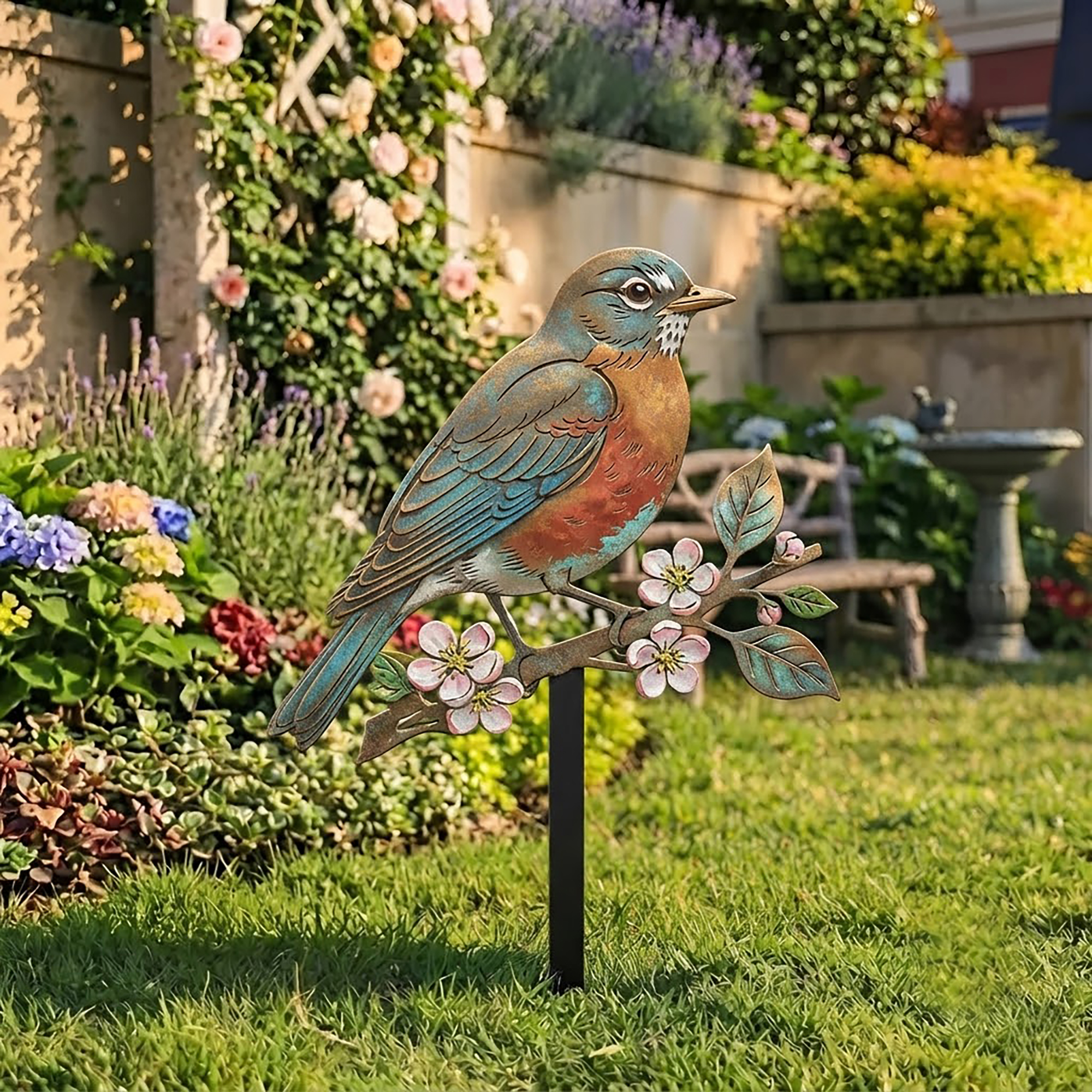 Eastern Bluebird Garden Stake