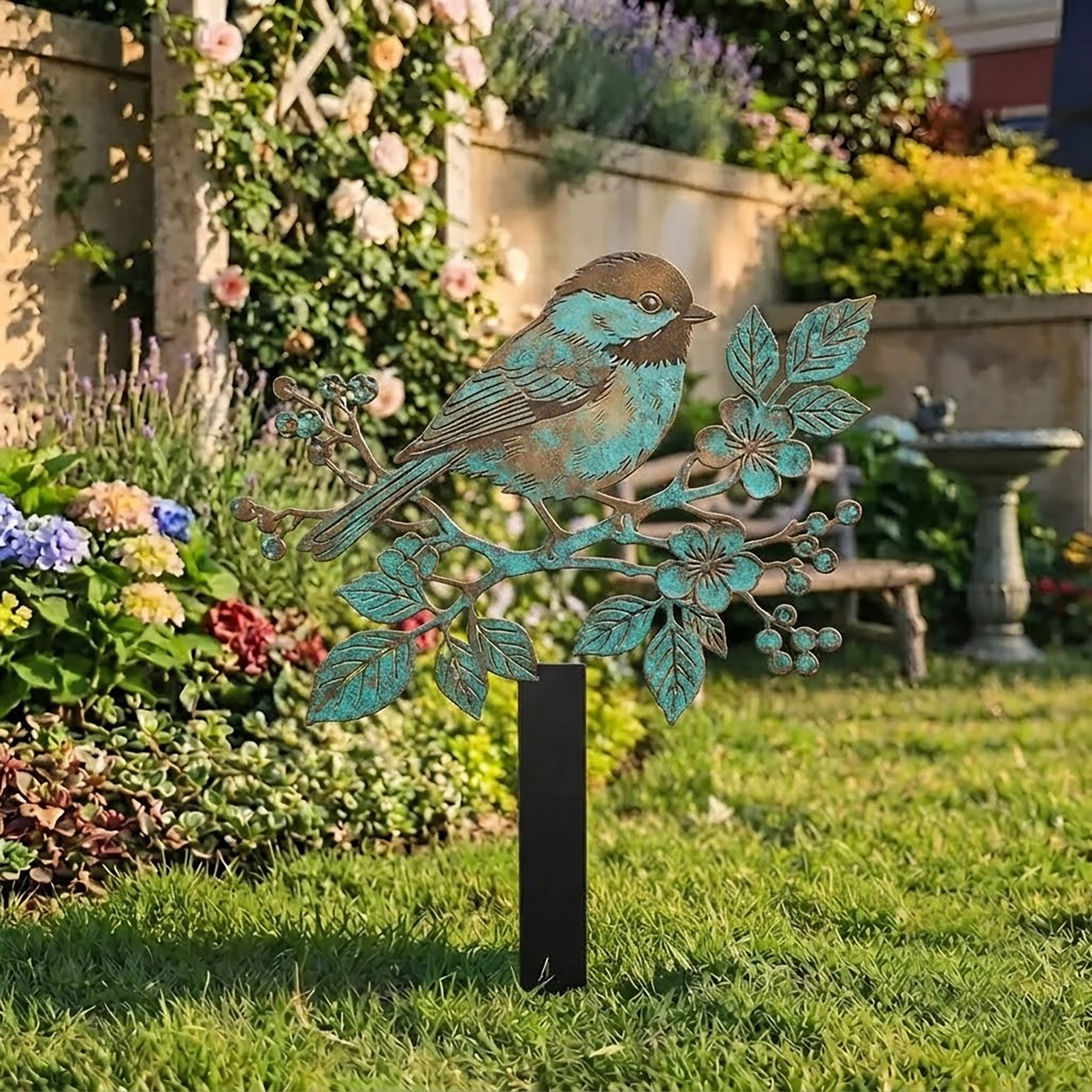 Black-Capped Chickadee Garden Stake