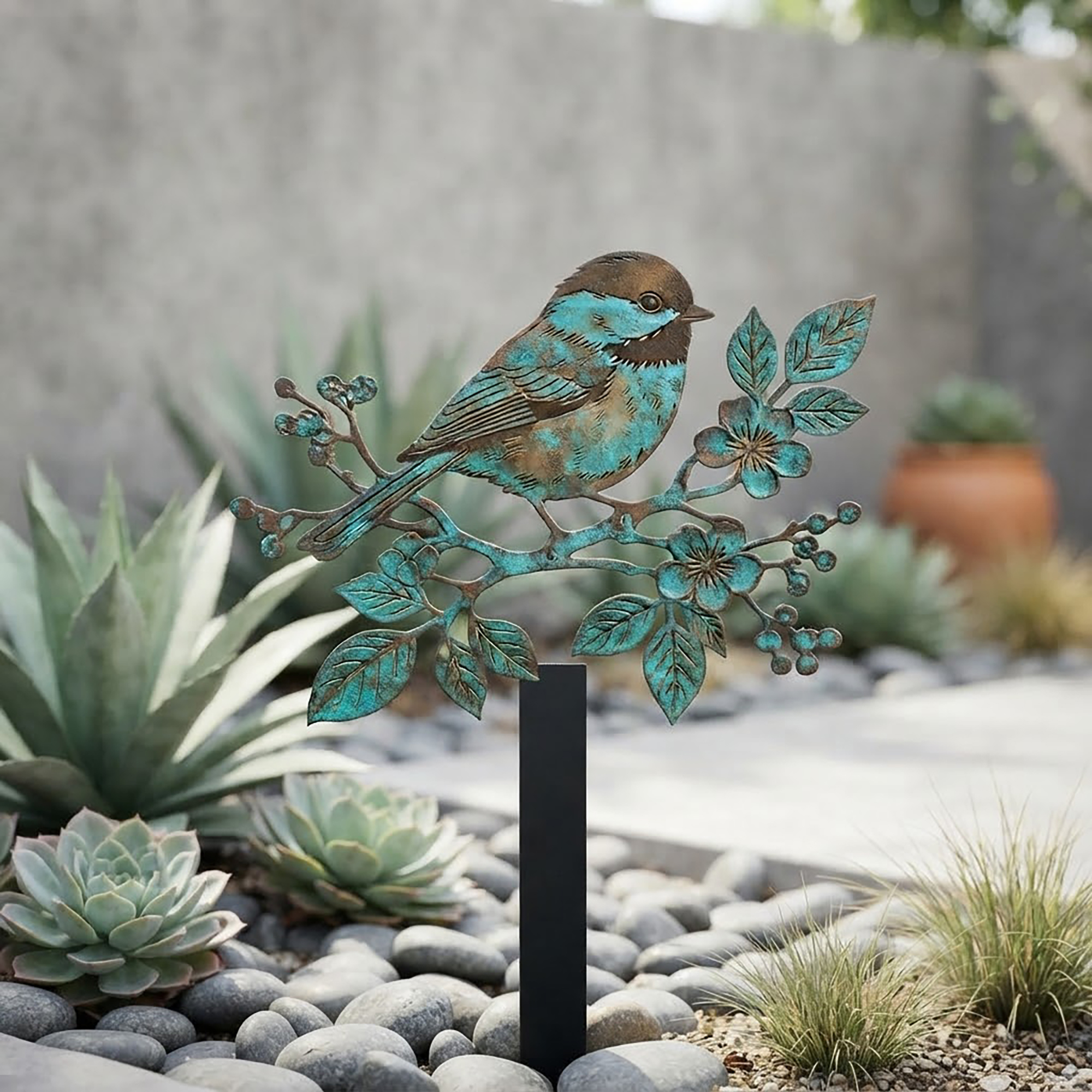 Black-Capped Chickadee Garden Stake - product view 3