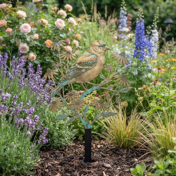 Goldfinch Garden Stake