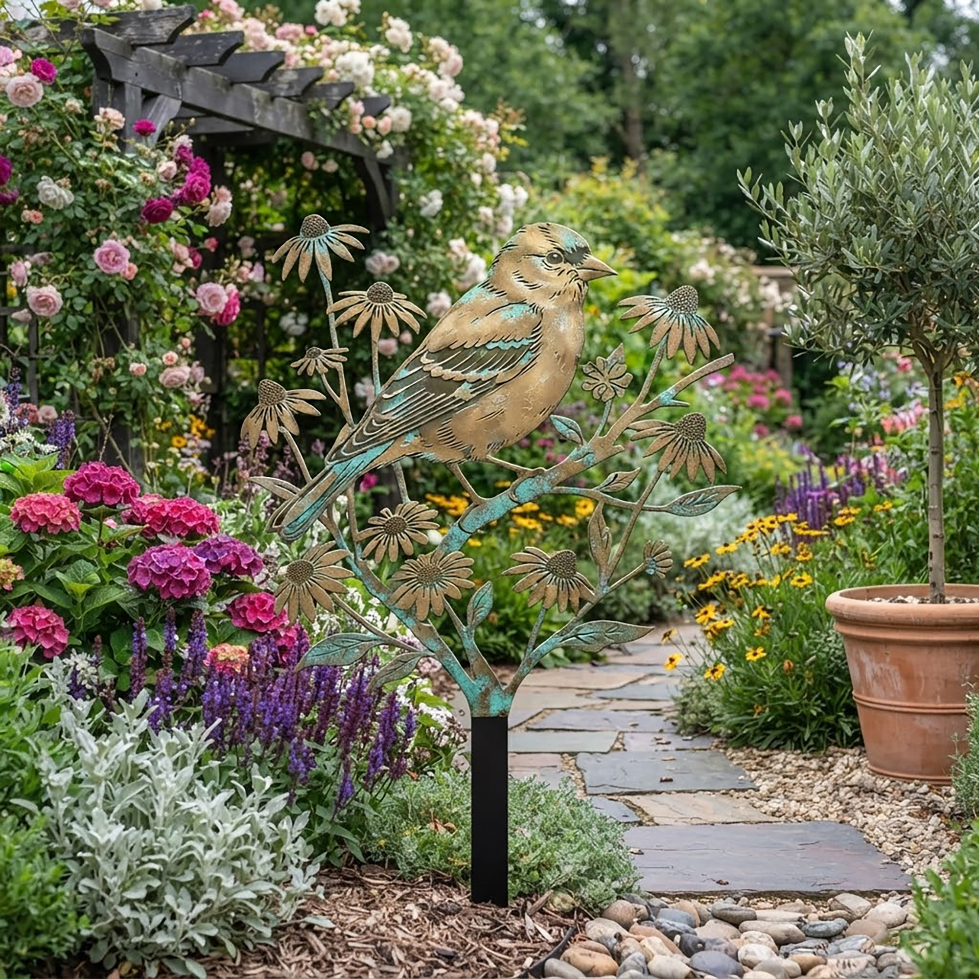 Goldfinch Garden Stake - product view 2