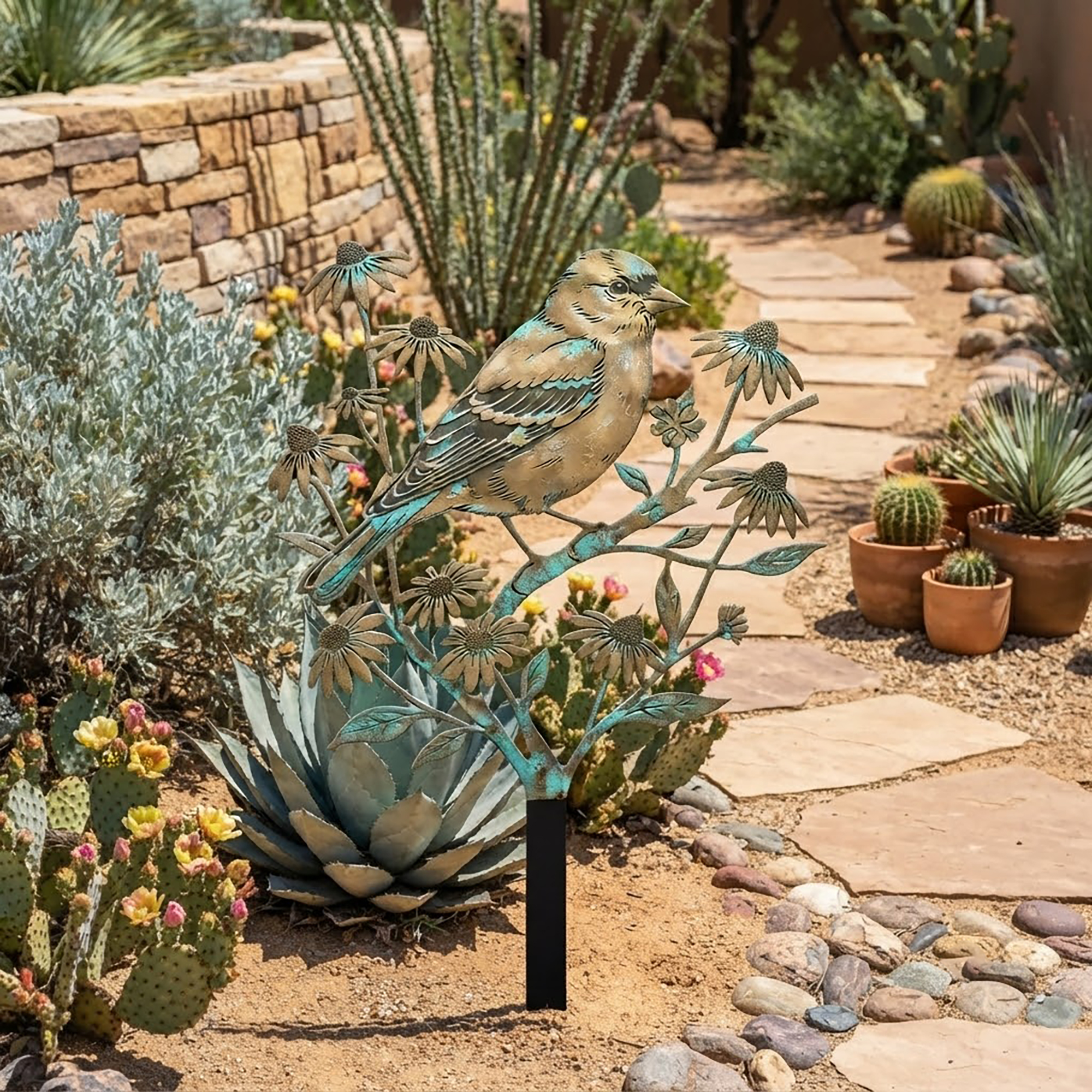 Goldfinch Garden Stake - product view 3