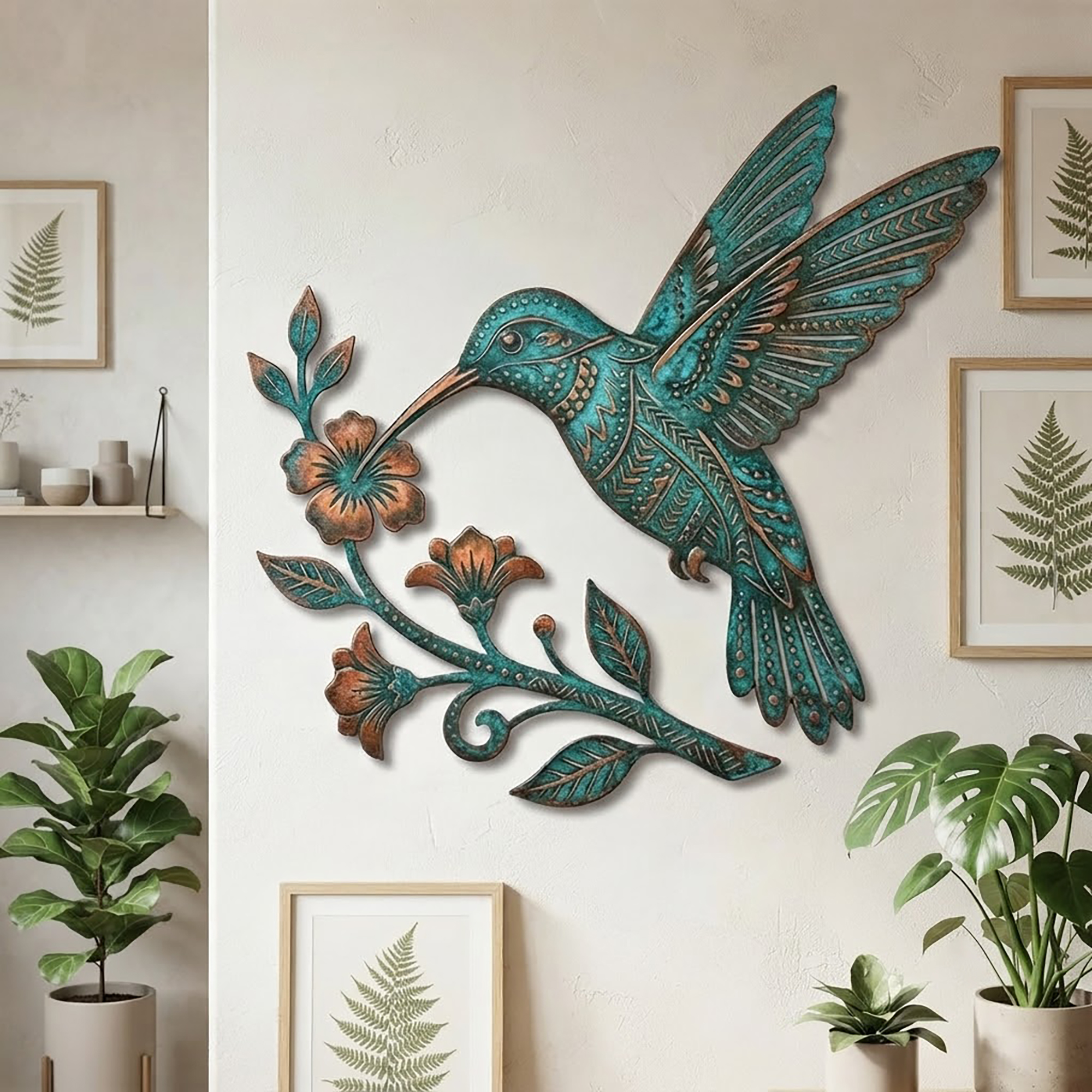Hummingbird Metal Wall Art