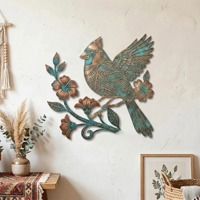 Northern Cardinal Metal Wall Art