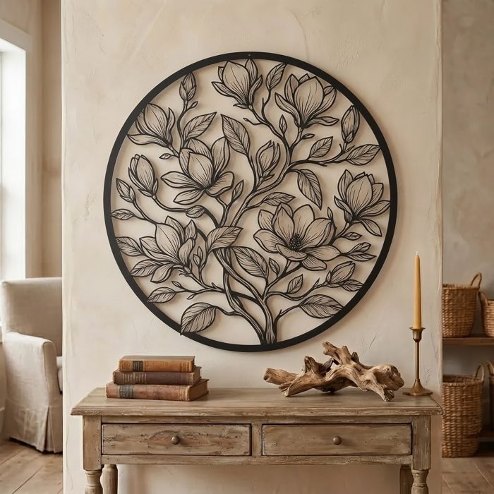 Magnolia Metal Wall Art