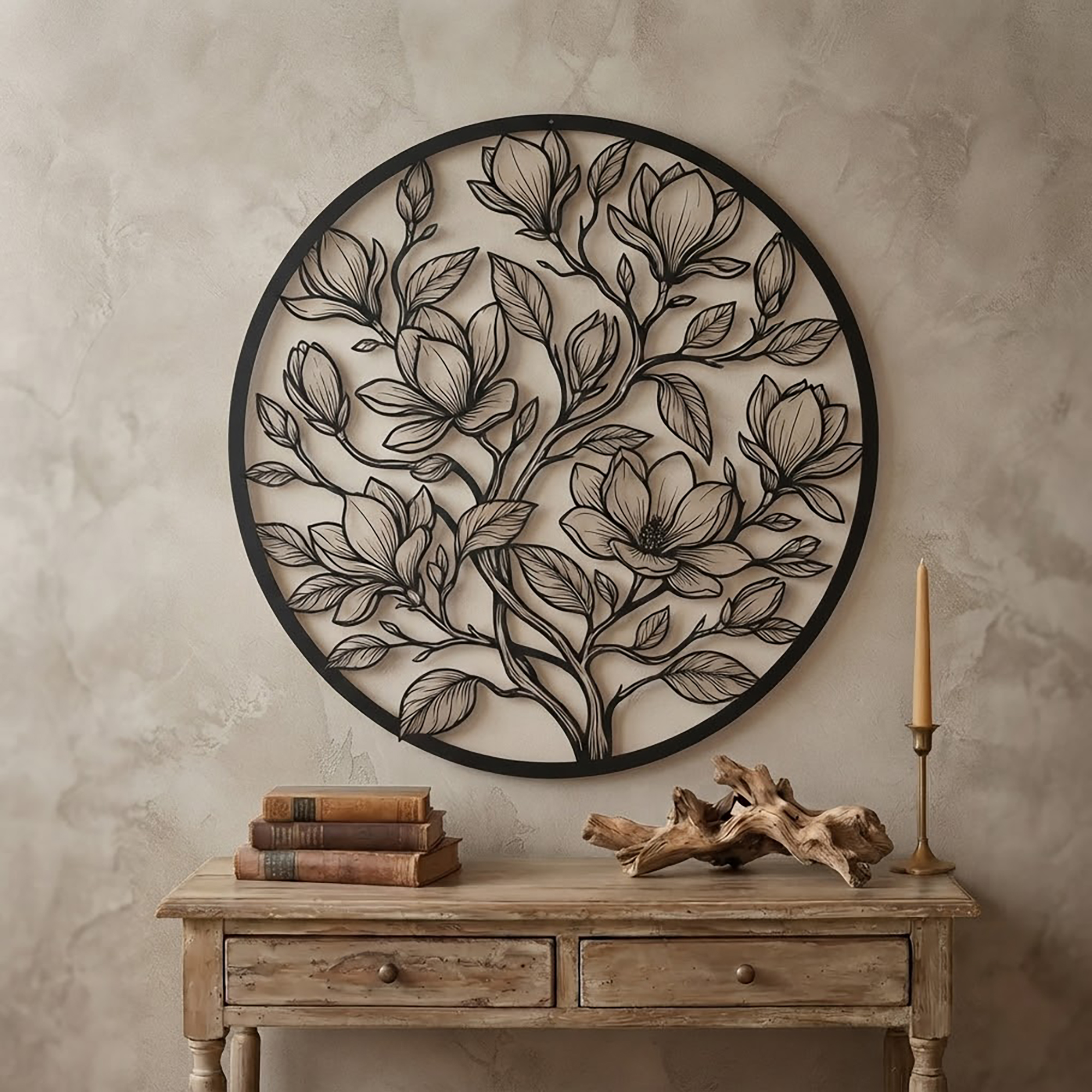 Magnolia Metal Wall Art - product view 2