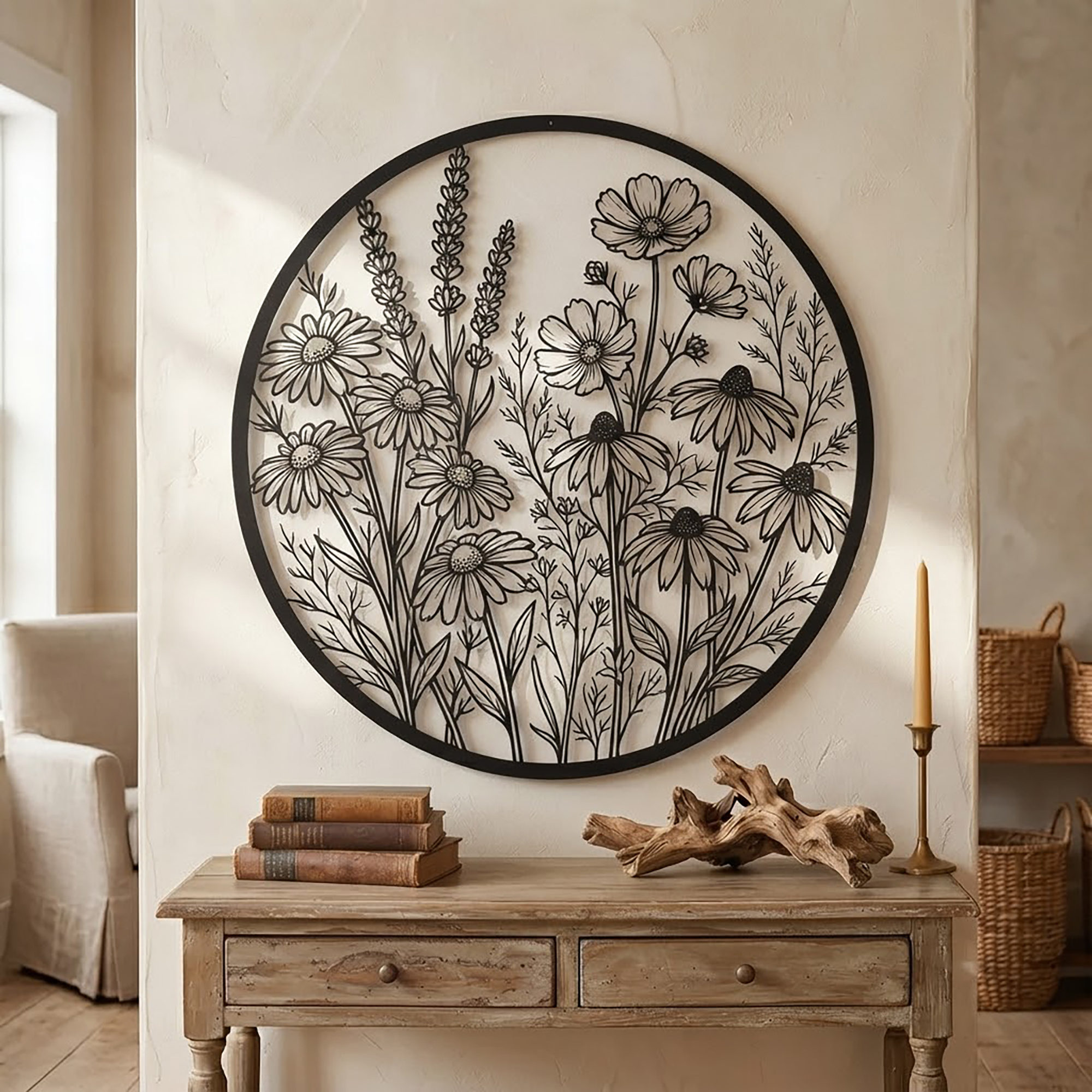 Wildflower Metal Wall Art