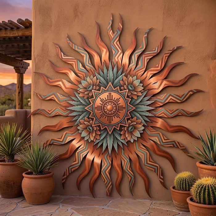Southwest Sun Metal Wall Art
