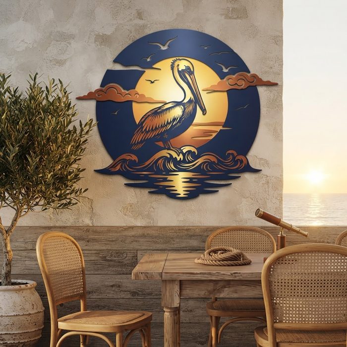 Pelican Coastal Metal Wall Art