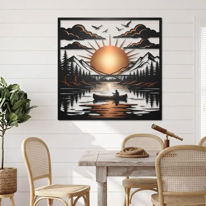 Mountain Lake Metal Wall Art