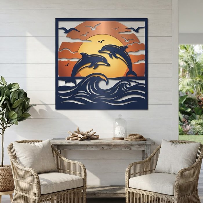 Dolphin Metal Wall Art