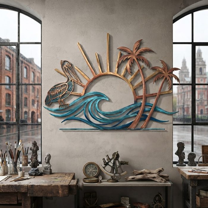 Pelican Coastal Metal Wall Art