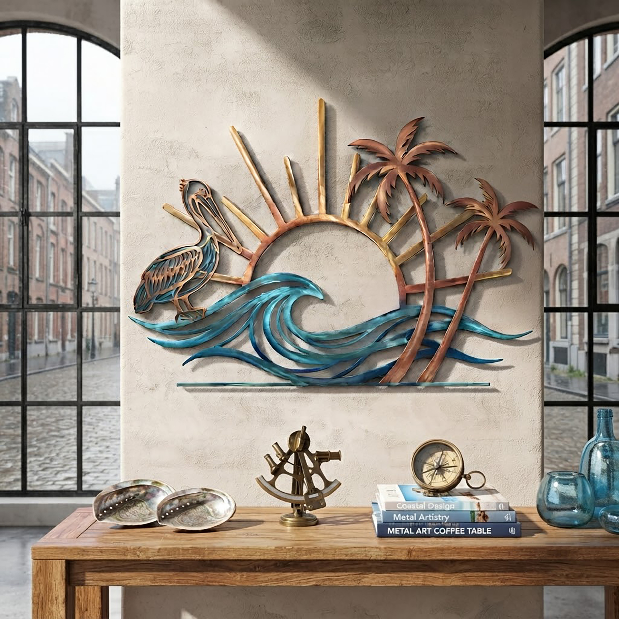 Pelican Coastal Metal Wall Art - product view 3