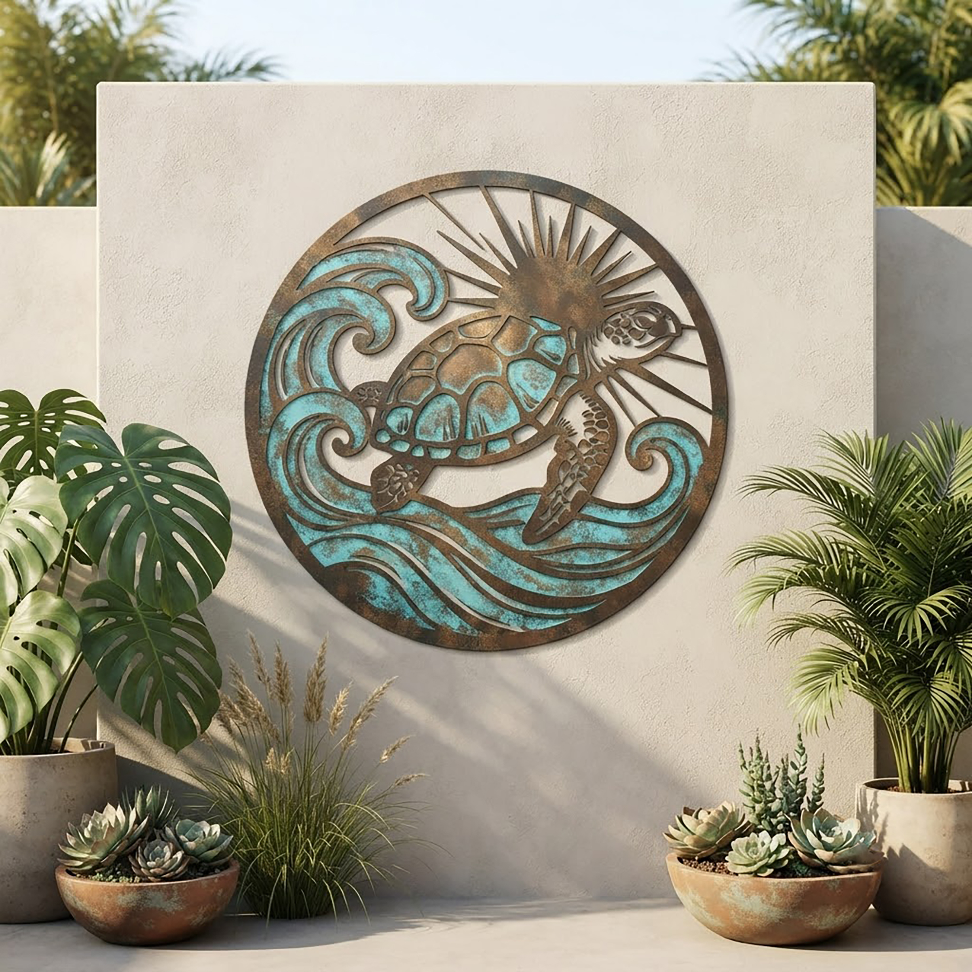 Sea Turtle Metal Wall Art
