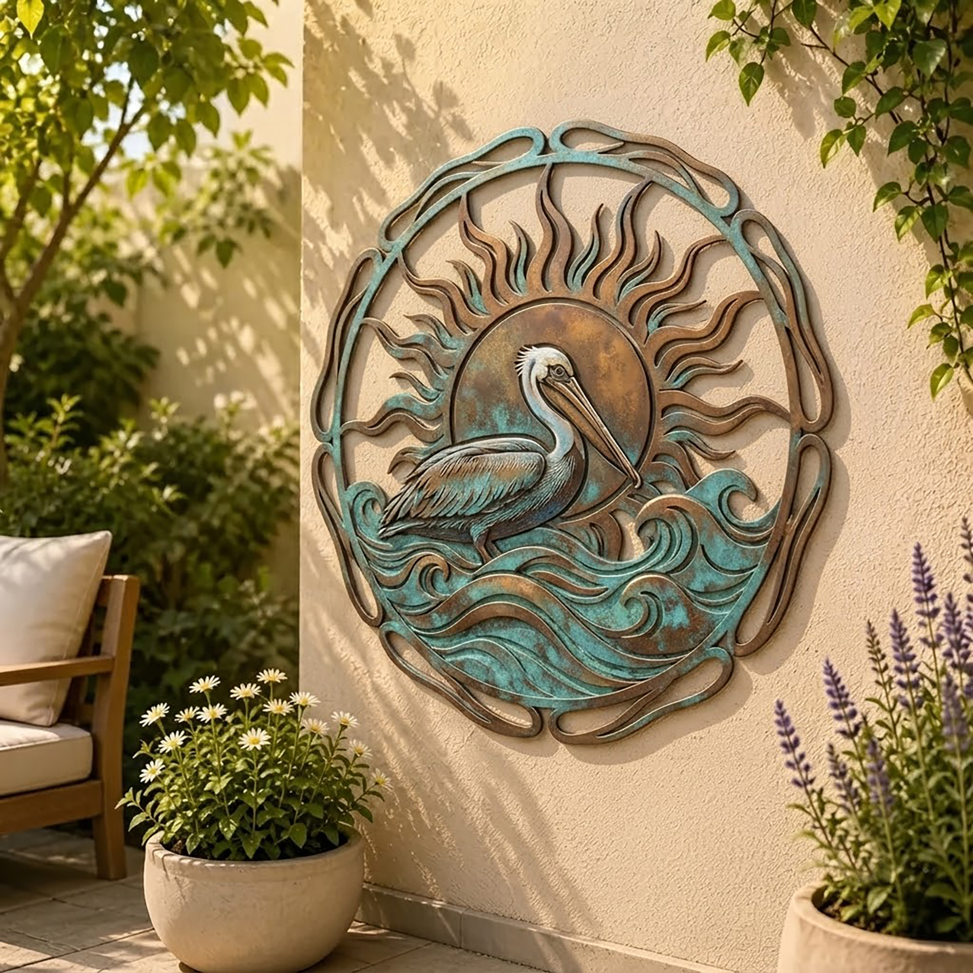 Pelican Metal Wall Art