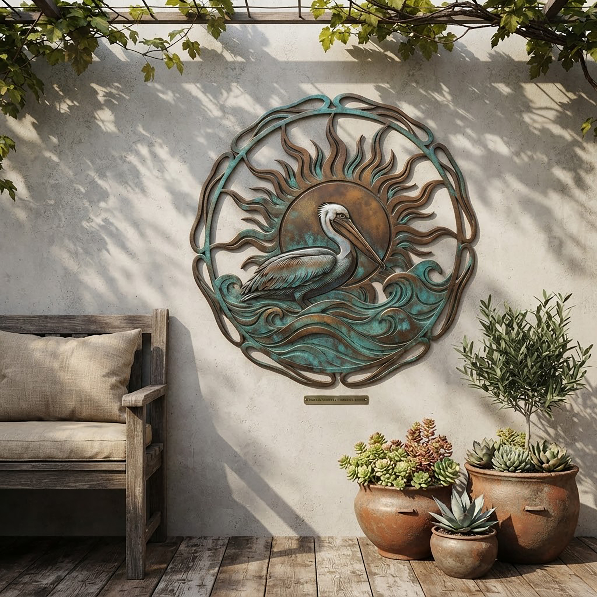 Pelican Metal Wall Art - product view 2