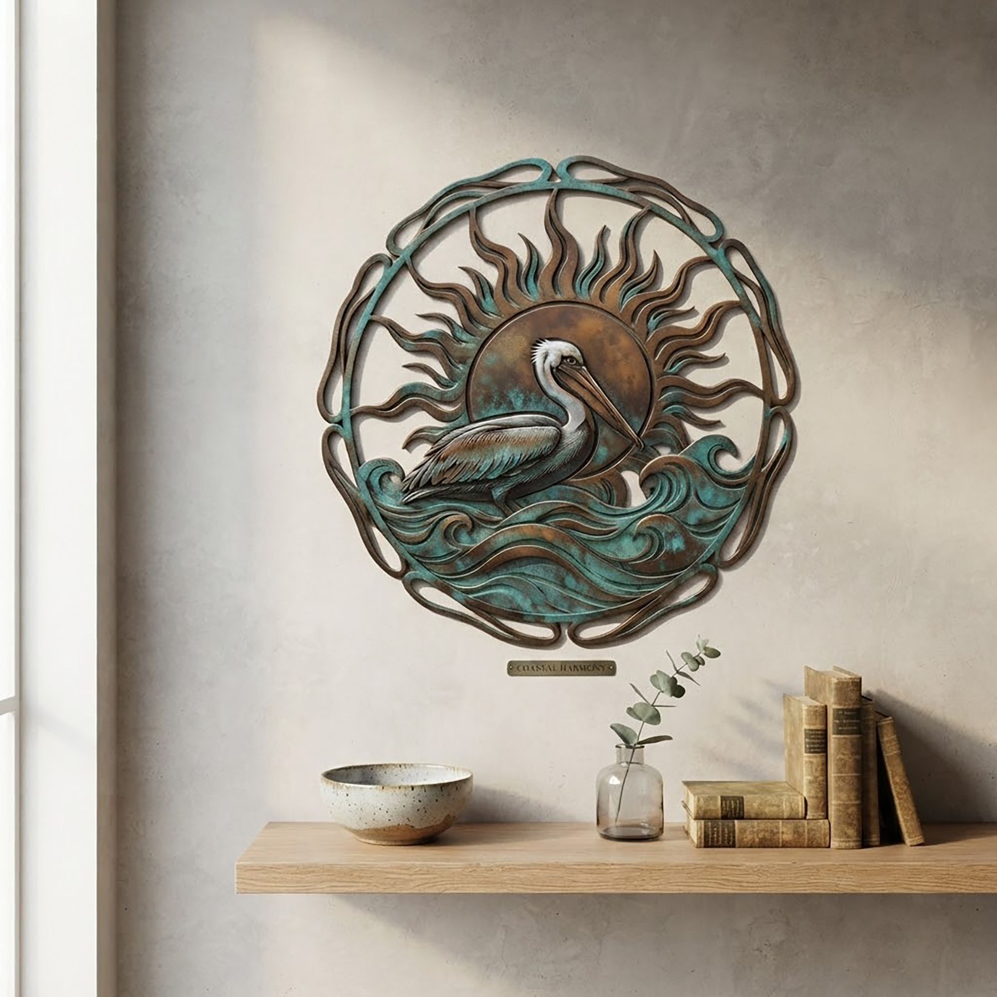 Pelican Metal Wall Art - product view 3