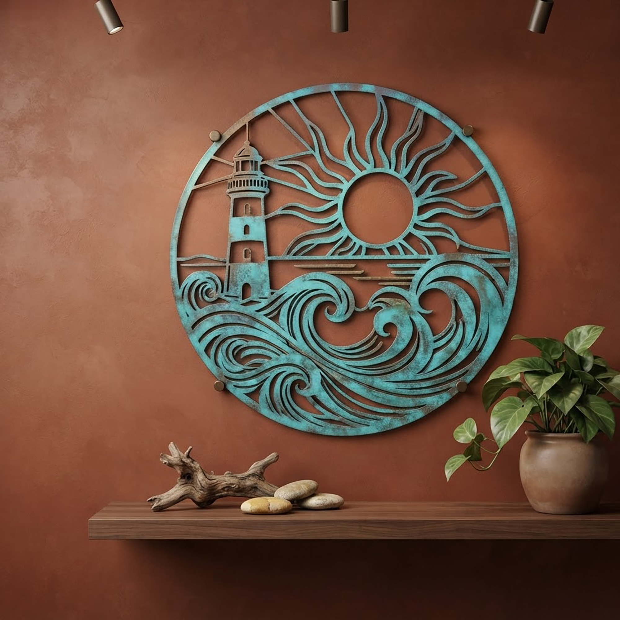 Lighthouse Metal Wall Art - product view 2