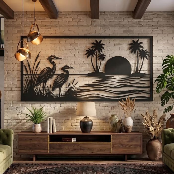 Great Blue Heron Metal Wall Art