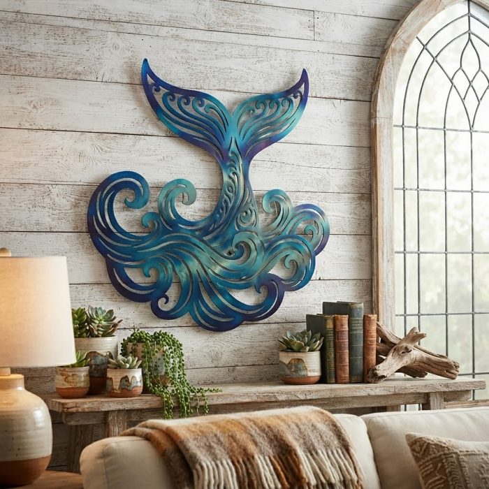 Mermaid Tail Metal Wall Art