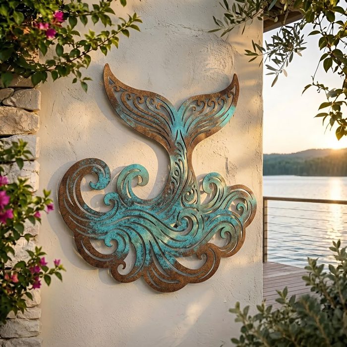Mermaid Tail Metal Wall Art