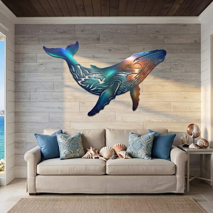 Humpback Whale Metal Wall Art
