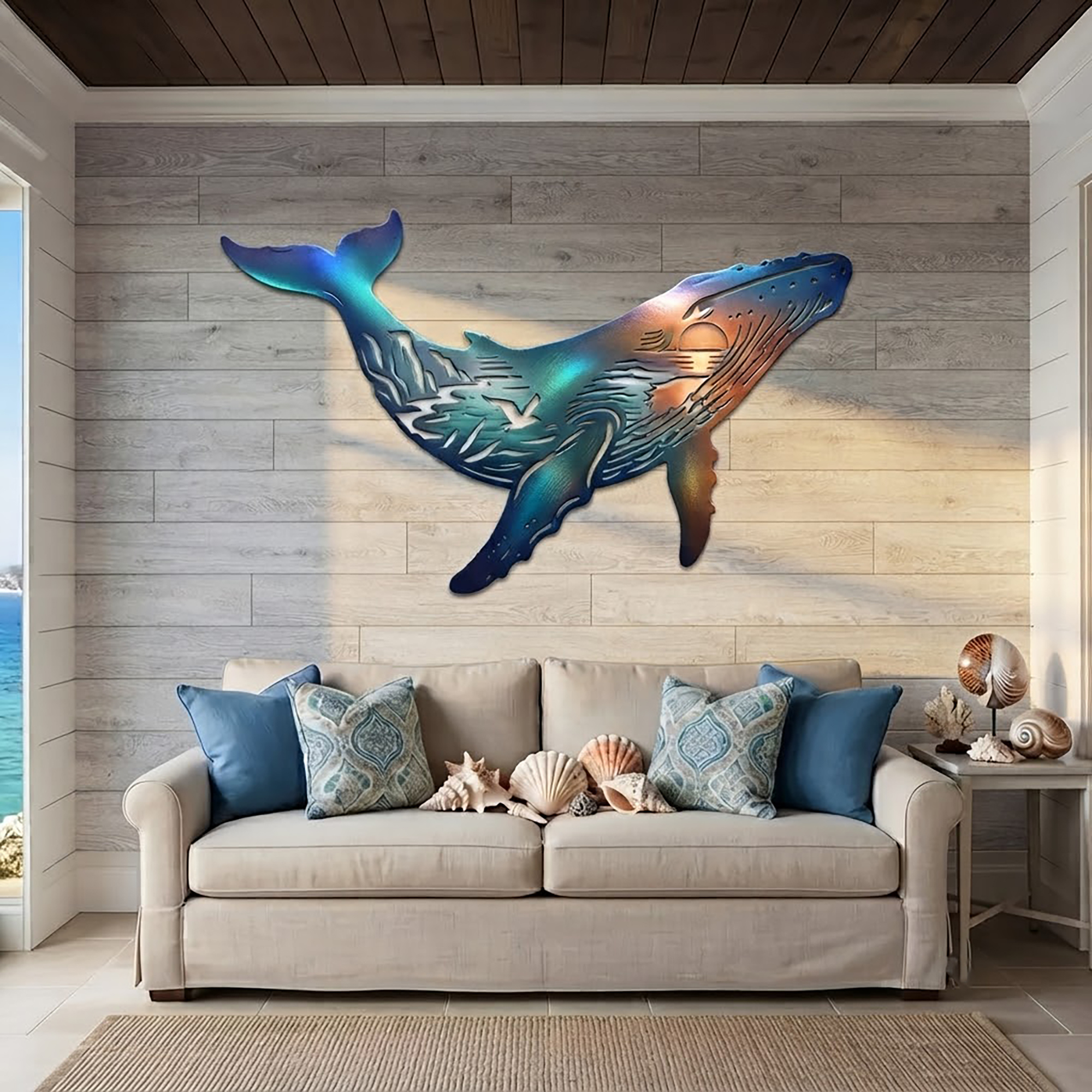 Humpback Whale Metal Wall Art