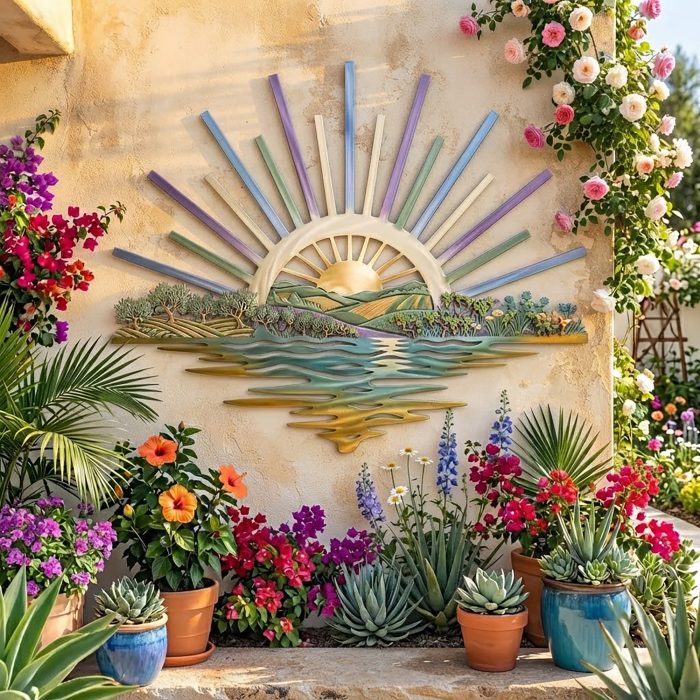 Sunrise Landscape Metal Wall Art