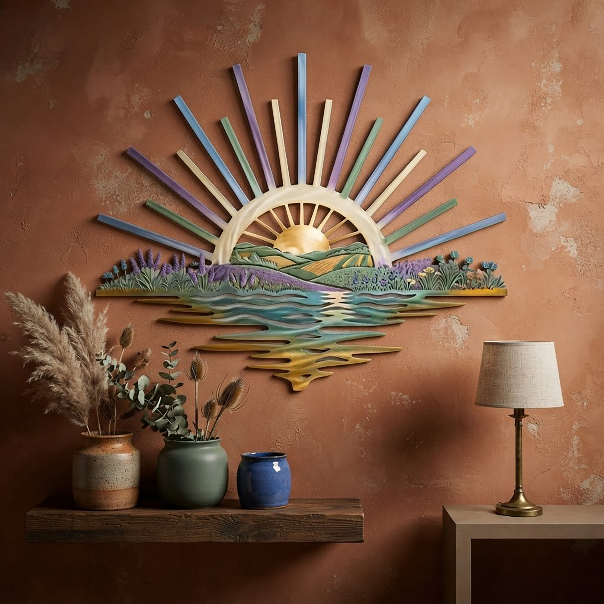 Pastel Sunrise Metal Wall Art